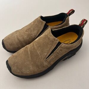 Merrell Jungle Moc Classic Taupe Womens 10 Suede Slip On Shoes Air Cushion